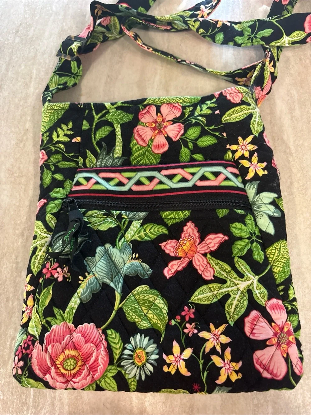 Vera Bradley Hipster Crossbody Bag Purse in Retired Botanica Pattern- Vintage
